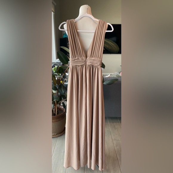 Lulus Heavenly Hues Taupe Maxi Dress Size XS - Picture 2 of 5